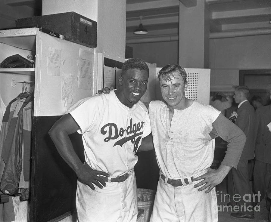 Jackie Robinson And Peewee Reese Photograph by Bettmann