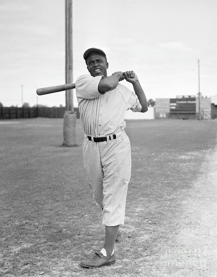 Jackie Robinson At Bat Photograph by Bettmann