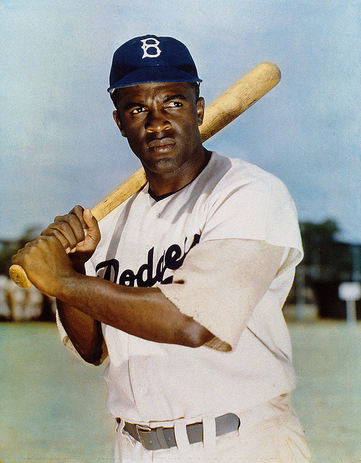 Jackie Robinson In Brooklyn Dodgers Photograph by New York Daily News Archive