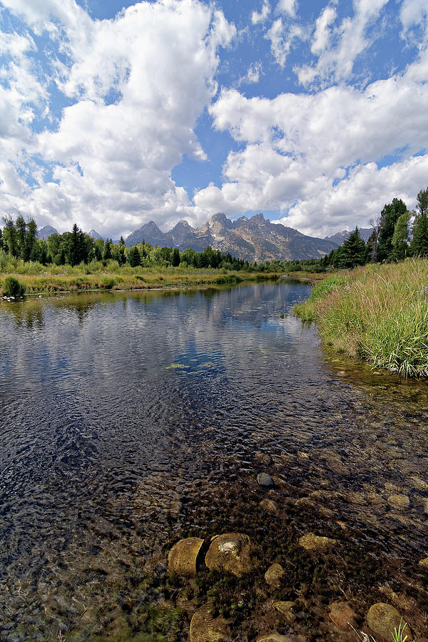 Jackson Hole -- The Snake River at Schwabacher Landing in Grand Teton National Park, Wyoming Photograph by Darin Volpe