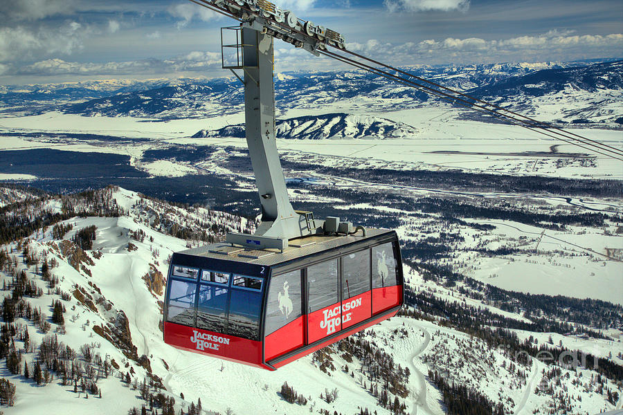 Jackson Hole Tram In The Skies Photograph by Adam Jewell
