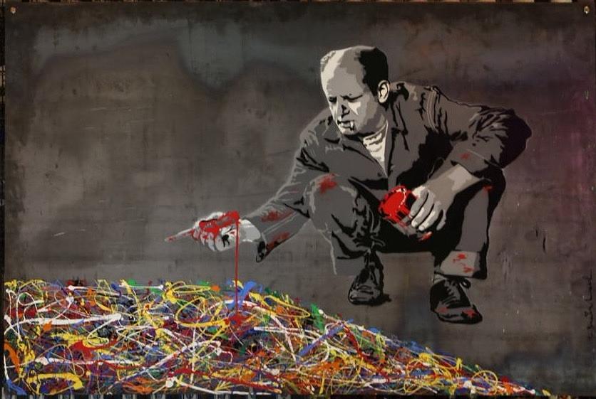 Jackson Pollock Painting - Jackson Pollock by Mr Brainwash