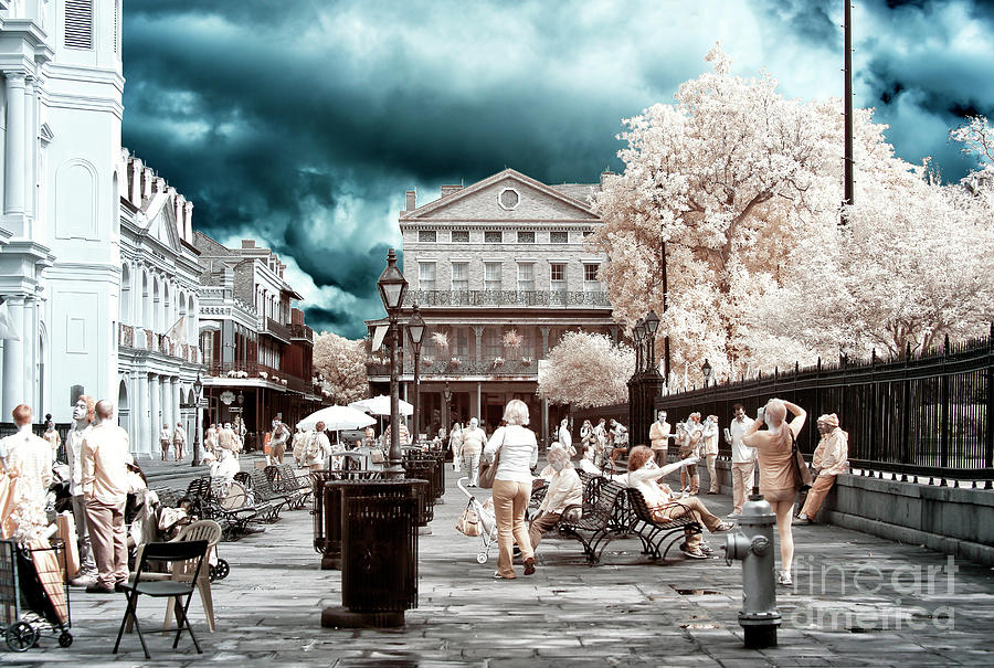 Jackson Square Fun Day New Orleans Infrared Photograph by John Rizzuto