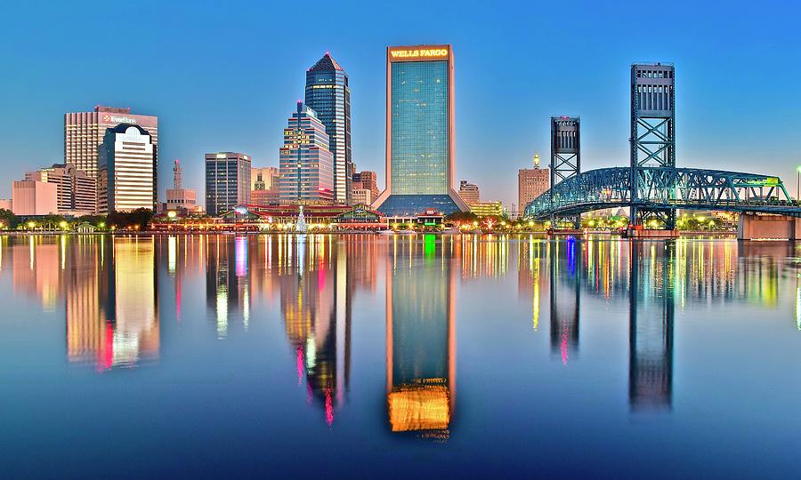 Jacksonville Photograph - Jacksonville Alight and Aglow by Frozen in Time Fine Art Photography
