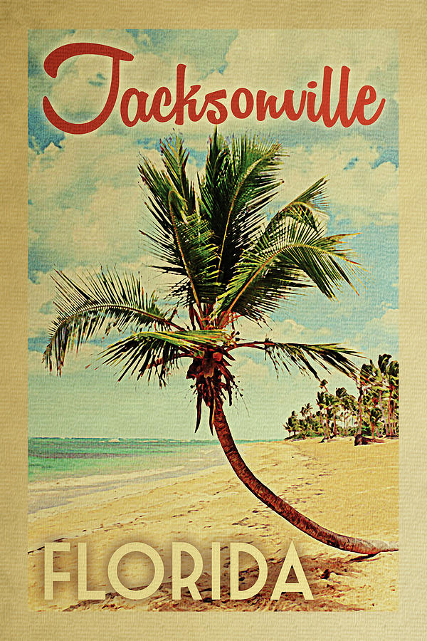 Jacksonville Digital Art - Jacksonville Florida Palm Tree by Flo Karp