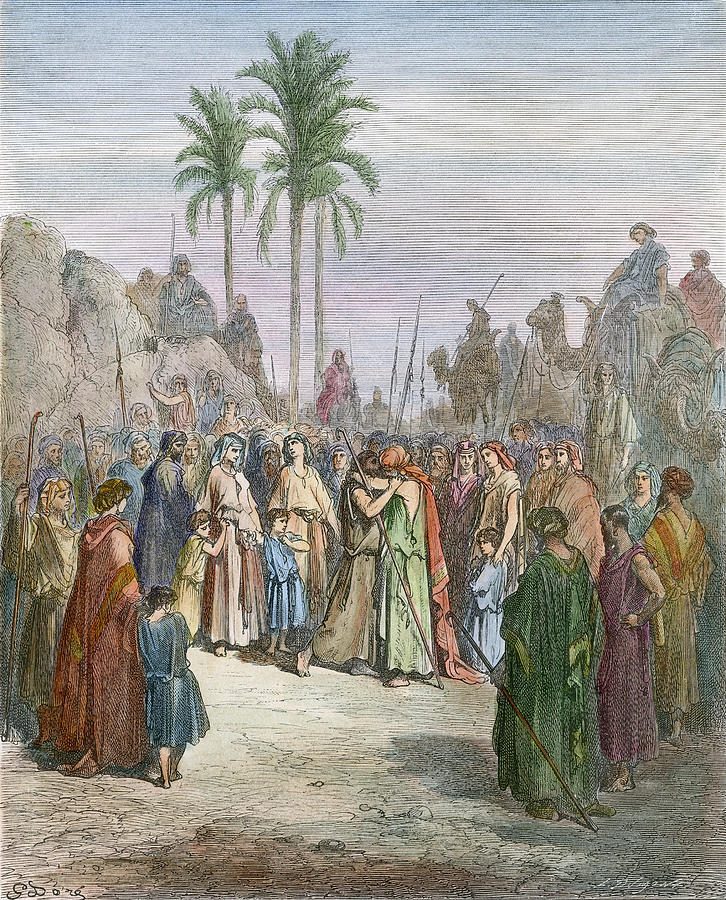 Jacob And Esau Painting by Gustave Dore