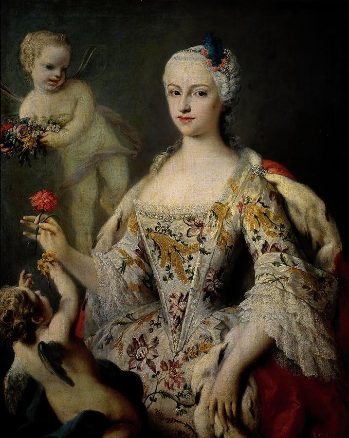 Jacopo Amigoni Painting - Jacopo Amigoni / Maria Antonia Ferdinanda of Spain, ca. 1750, Italian School. FELIPE V HIJA. by Jacopo Amigoni -1682-1752-