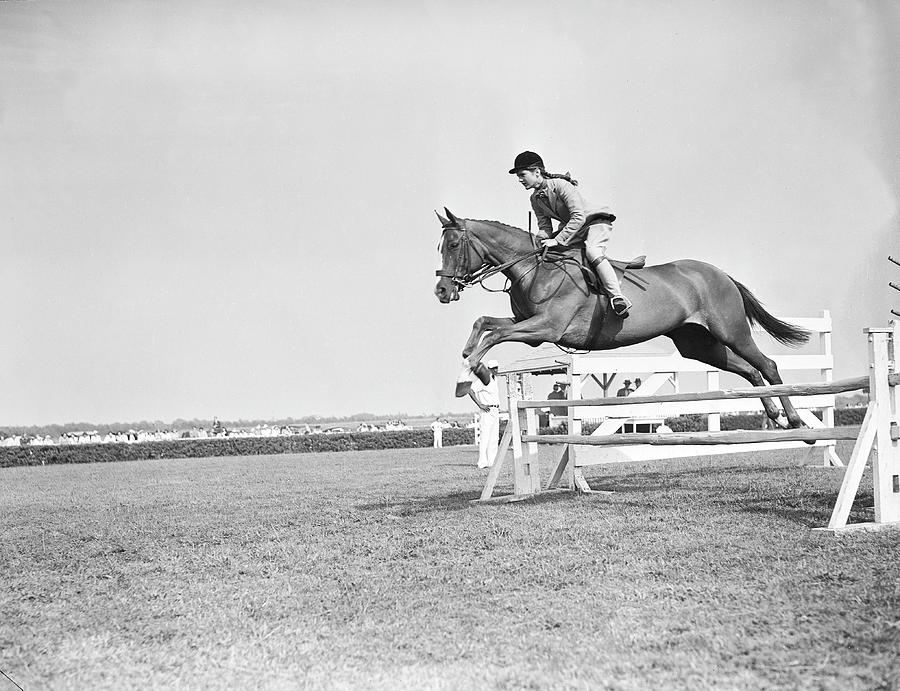 Jacqueline Bouvier On Her Horse Photograph by Bert Morgan