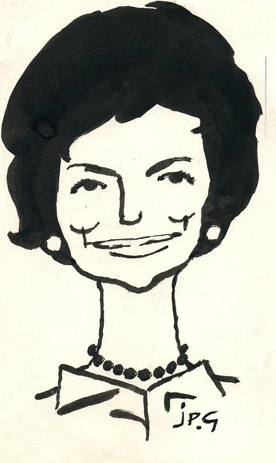 Jacqueline Kennedy Cartoon Artist Drawing Drawing By Billy Grace Fine Art America 