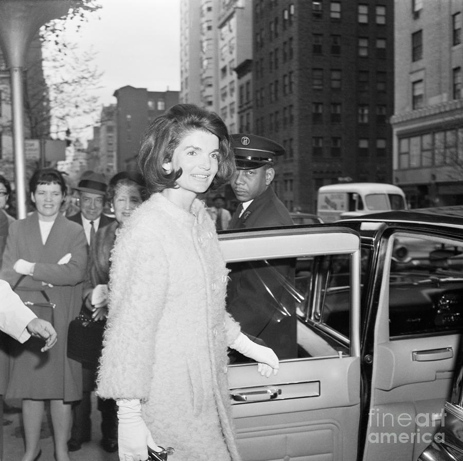 Jacqueline Kennedy Preparing To Enter Photograph by Bettmann
