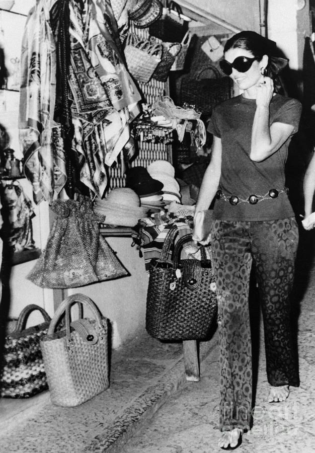 Jacqueline Onassis Shopping Photograph by Bettmann