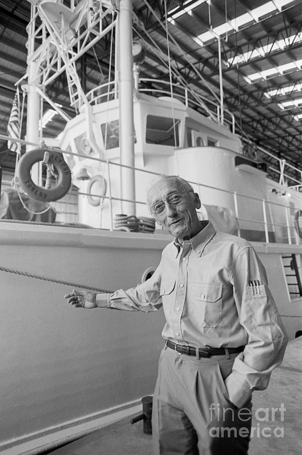 Jacques Cousteau Standing Next Photograph by Bettmann
