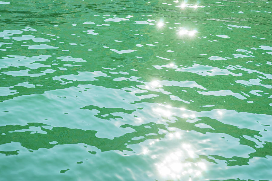 Jade and Diamonds - Jewel Tone Waters with Brilliant Sparkles Photograph by Georgia Mizuleva