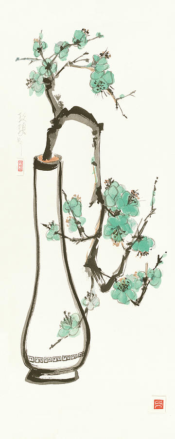 Flower Painting - Jade Blossom by Chris Paschke