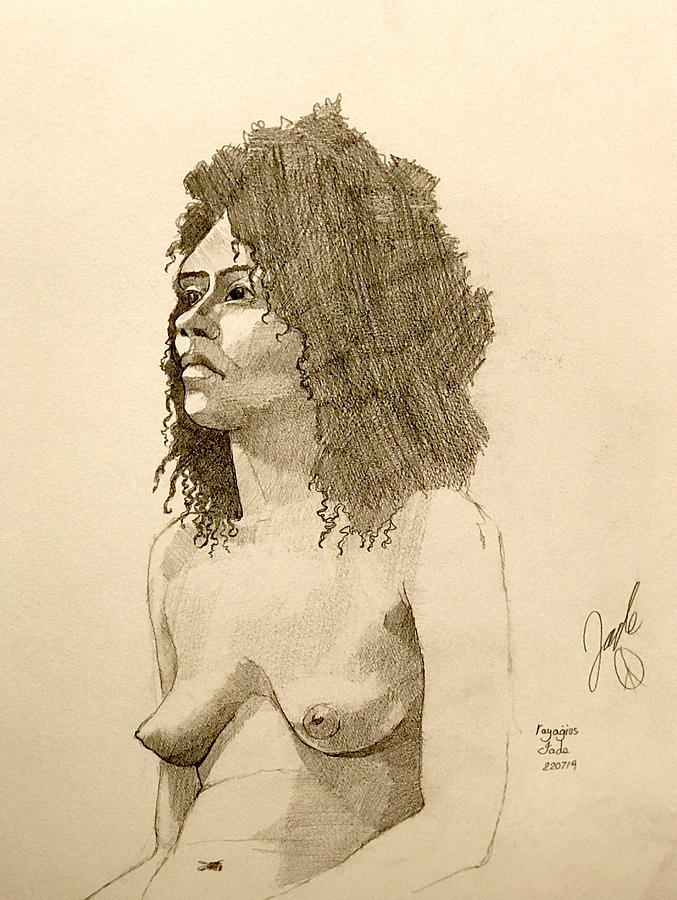 Jade Torso Drawing by Ray Agius