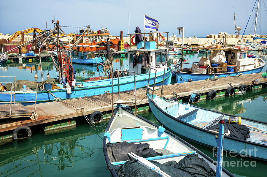 Jaffa Boat Sizes in Israel Photograph by John Rizzuto