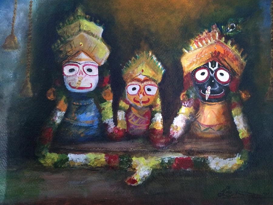 Jagannath dev Mixed Media by Loko Krishna Jha - Fine Art America