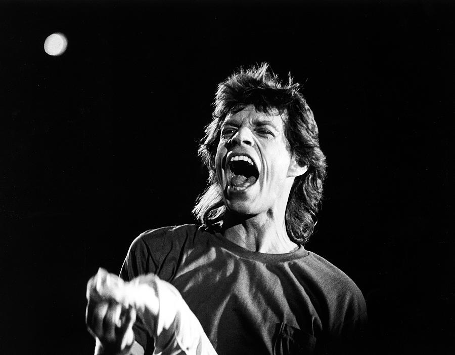The Rolling Stones Photograph - Jagger onstage At Live Aid by Dmi