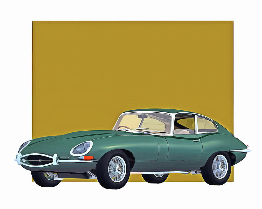 Jaguar E Type 1960 Digital Art by Jan Keteleer