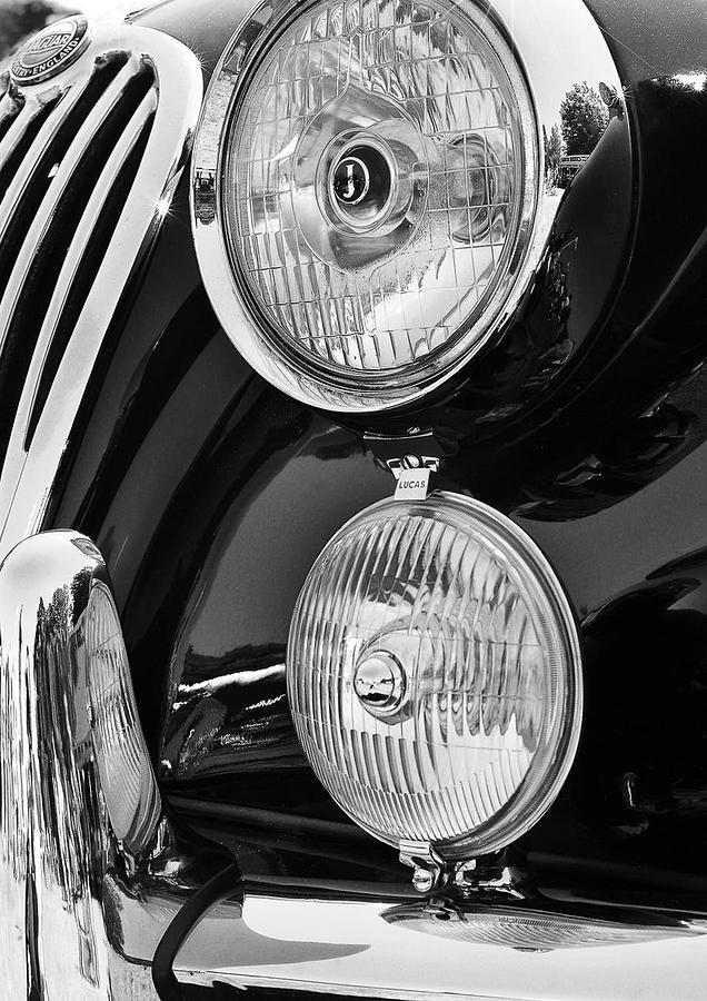 Jaguar Headlights Photograph by Teresa Trotter