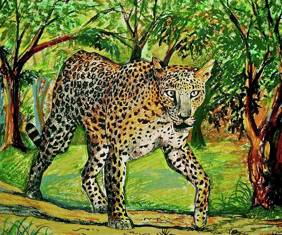 Jaguar Jogging Pastel by Kevin Derek Moore