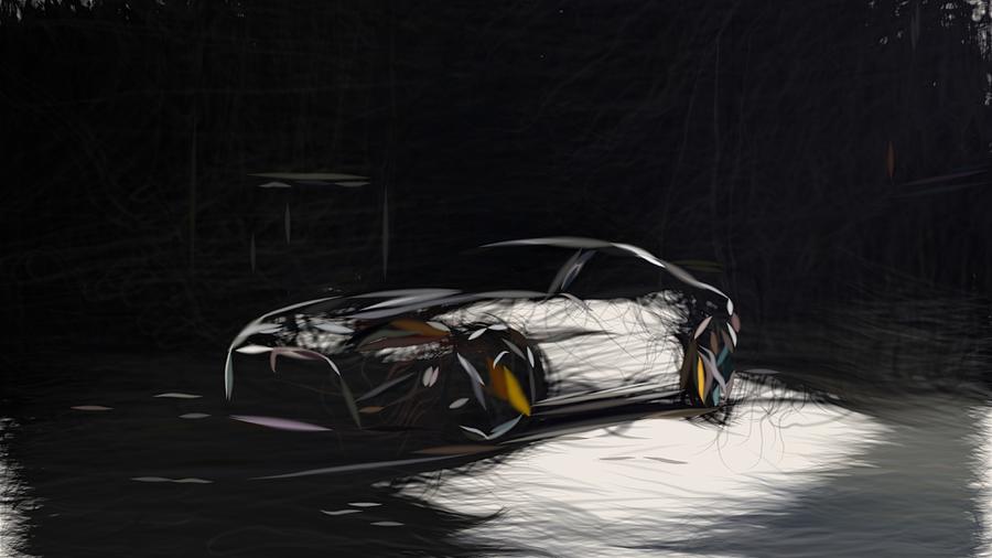 Jaguar XKR S GT Drawing Digital Art by CarsToon Concept