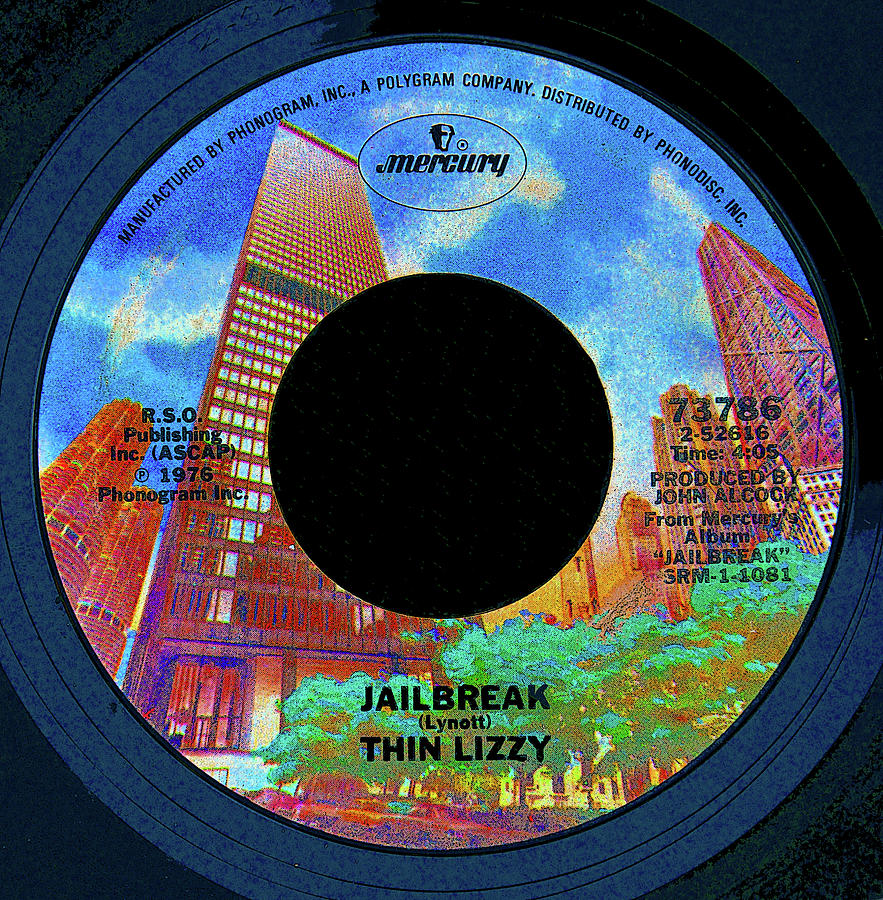 Jailbreak record 1976 Thin Lizzy Digital Art by David Lee Thompson