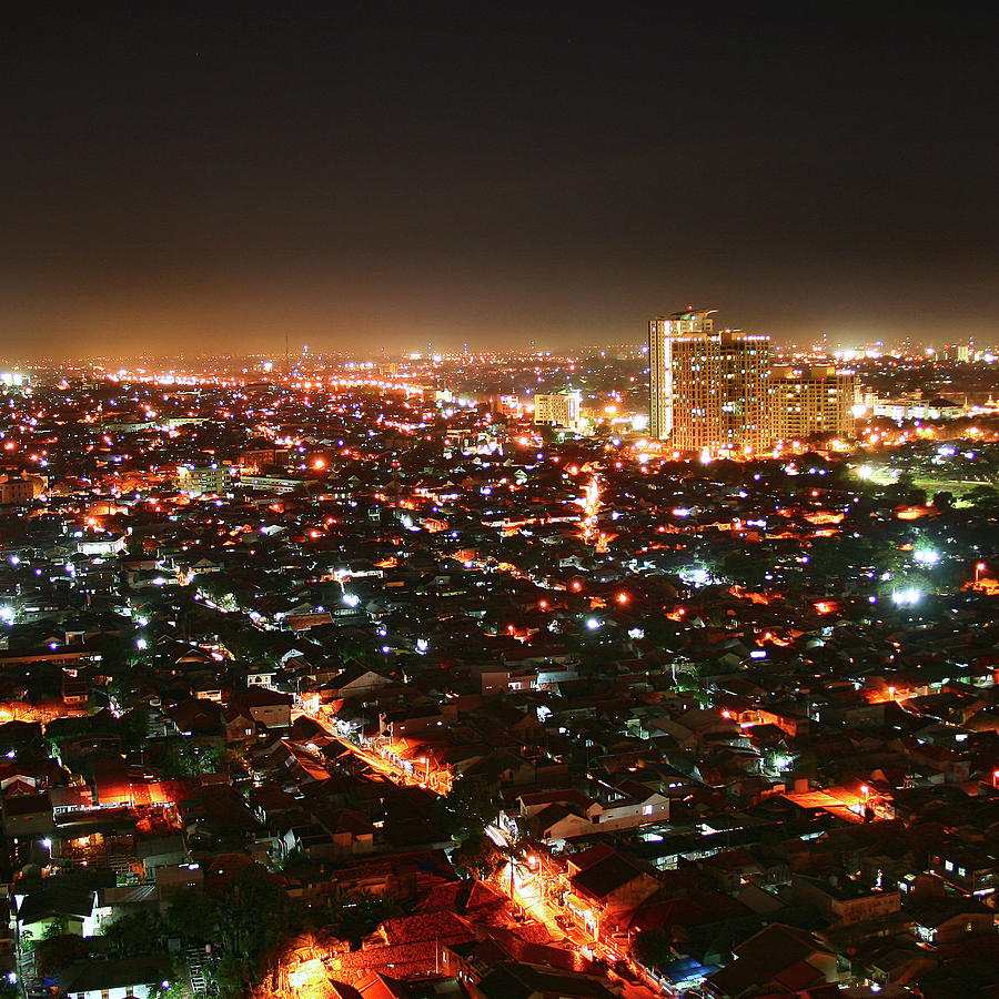 Jakarta At Night Photograph by Simonlong