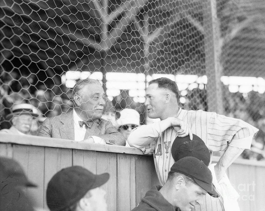 Jake Ruppery With Rogers Hornsby Photograph by Bettmann