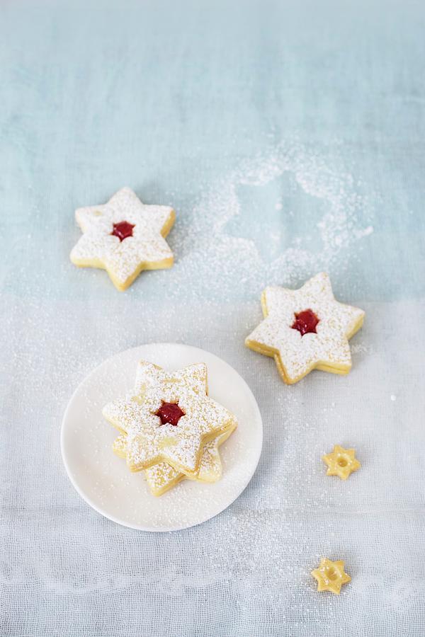 Jam-filled Star Biscuits Photograph by Maricruz Avalos Flores