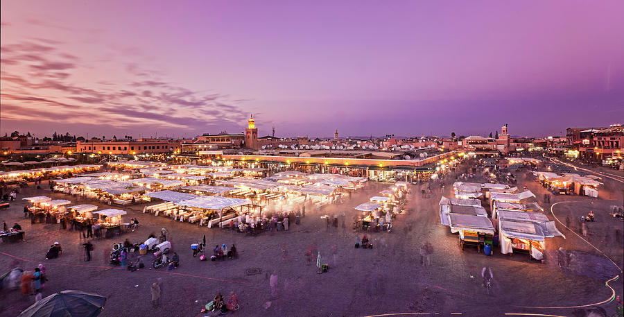 Jamaa El Fna Place Sunset Marrakech Photograph by All Rights Reserved - Copyright