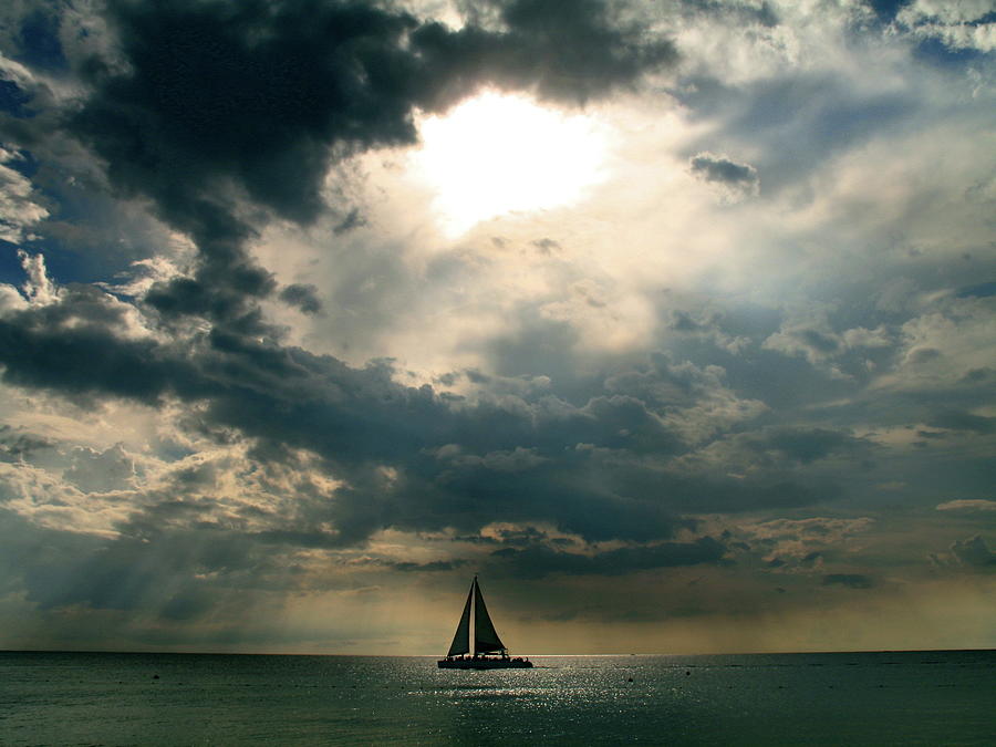 Jamaica Sailboat Sun Photograph by Photo By Greg Thow
