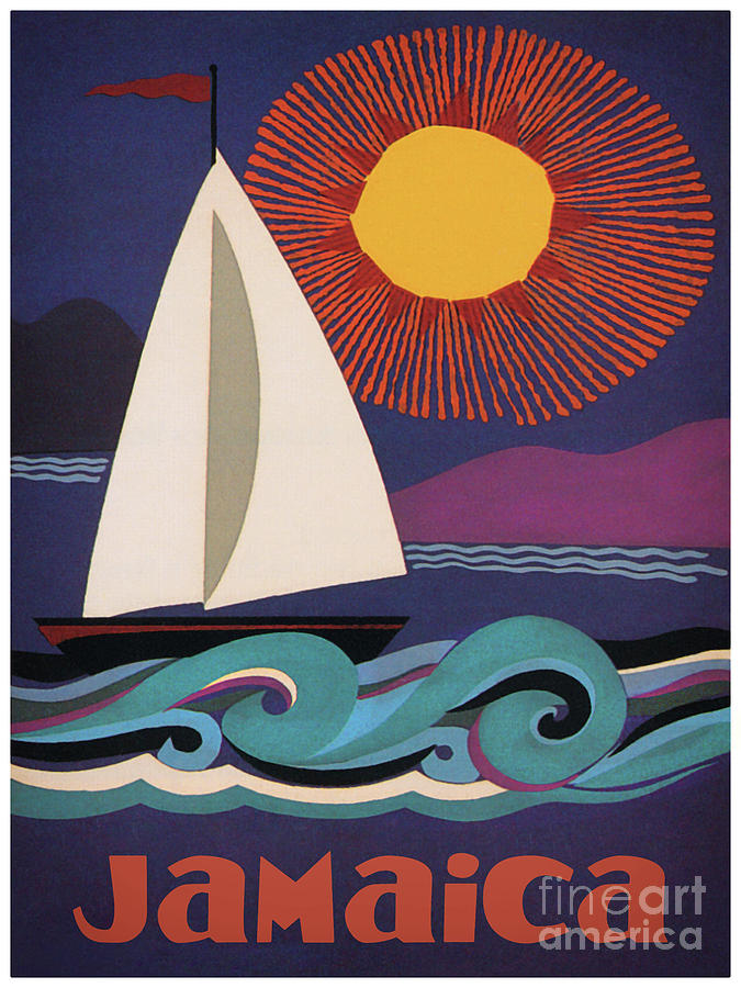 Summer Painting - Jamaica Vintage Travel Poster by Mindy Sommers