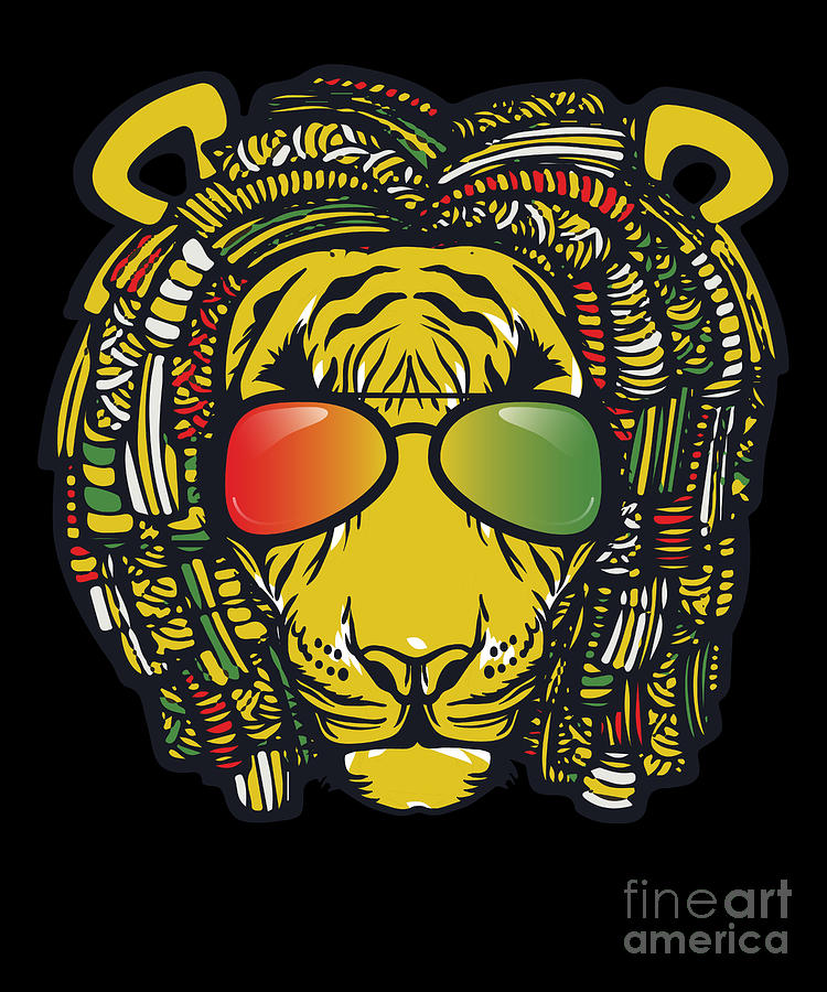 Jamaican Lion product Gift for Rastas Reggae Music lovers Digital Art ...