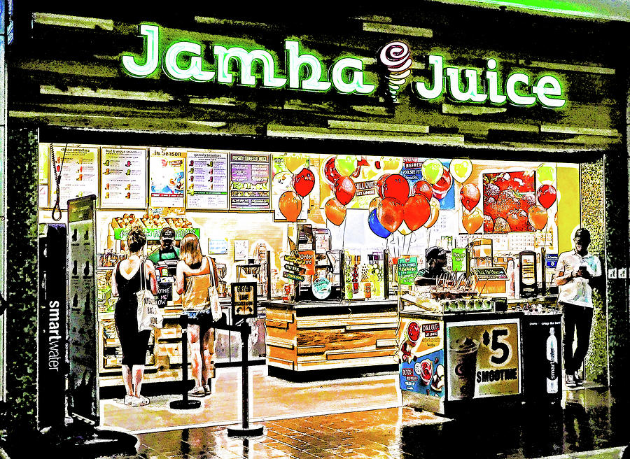 Jamba Juice smoothies restaurant  Painting by Jeelan Clark