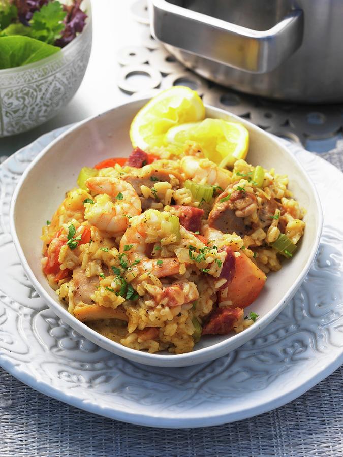 Jambalaya rice Dish, Usa Photograph by Hugh Johnson