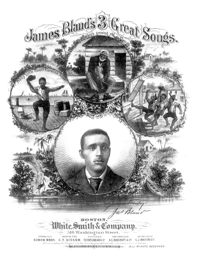 James A. Bland, 3 Great Songs, 1879 Photograph by Science Source