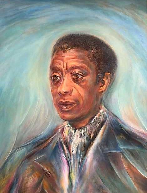 James Baldwin Painting by Leonard Gadzekpo - Fine Art America