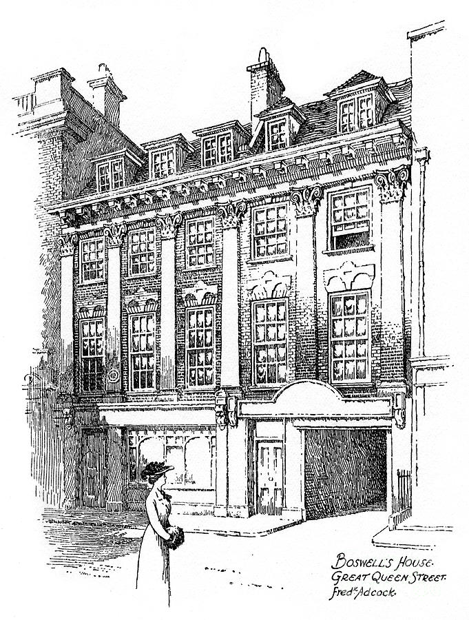 James Boswells House, Great Queen Drawing by Print Collector