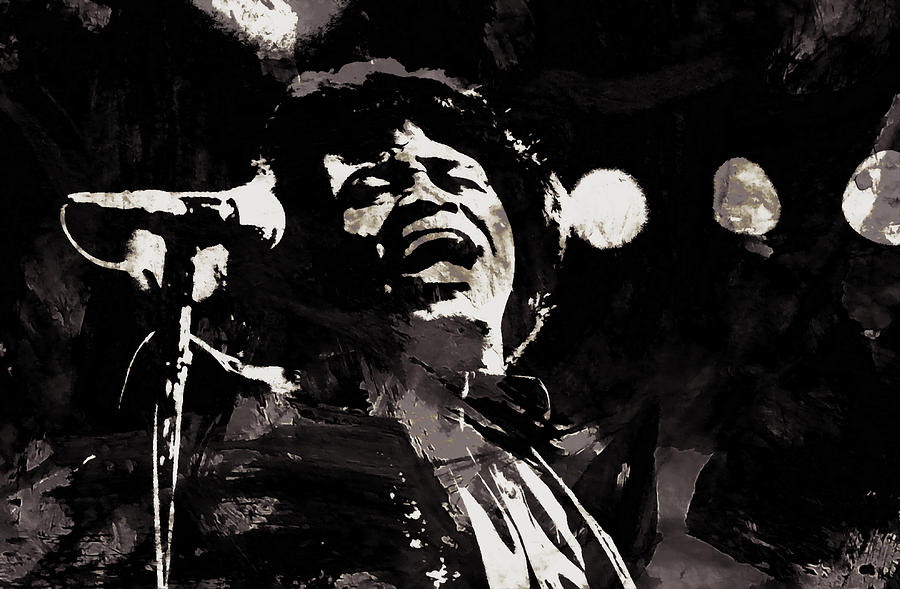James Brown 7f Mixed Media by Brian Reaves