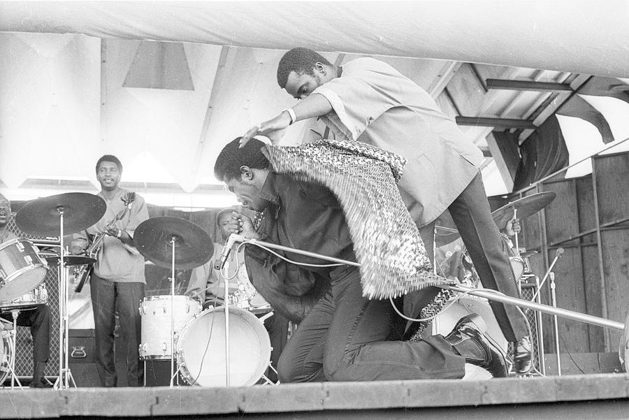 James Brown At Newport Jazz Festival by Tom Copi