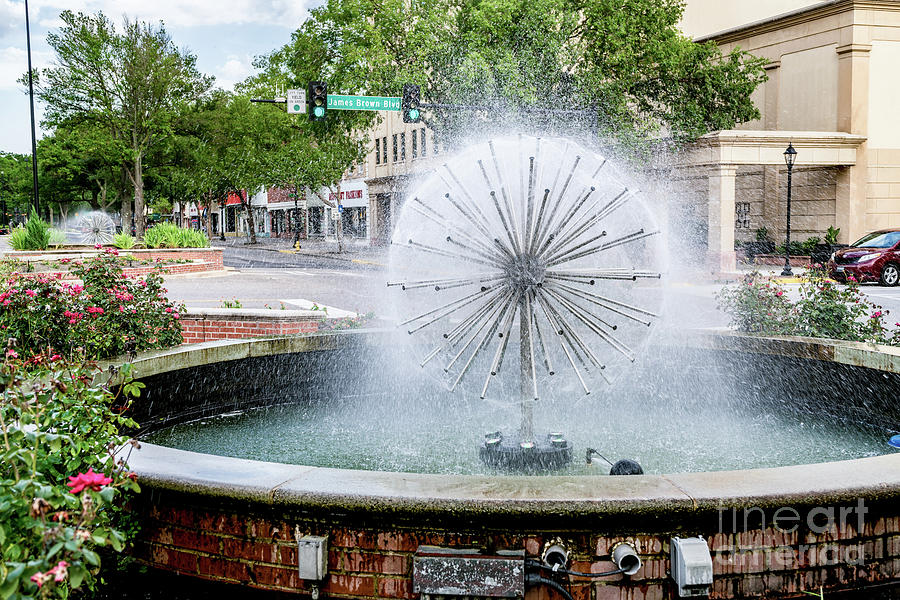 James Brown Blvd Fountain - Augusta GA Photograph by Sanjeev Singhal