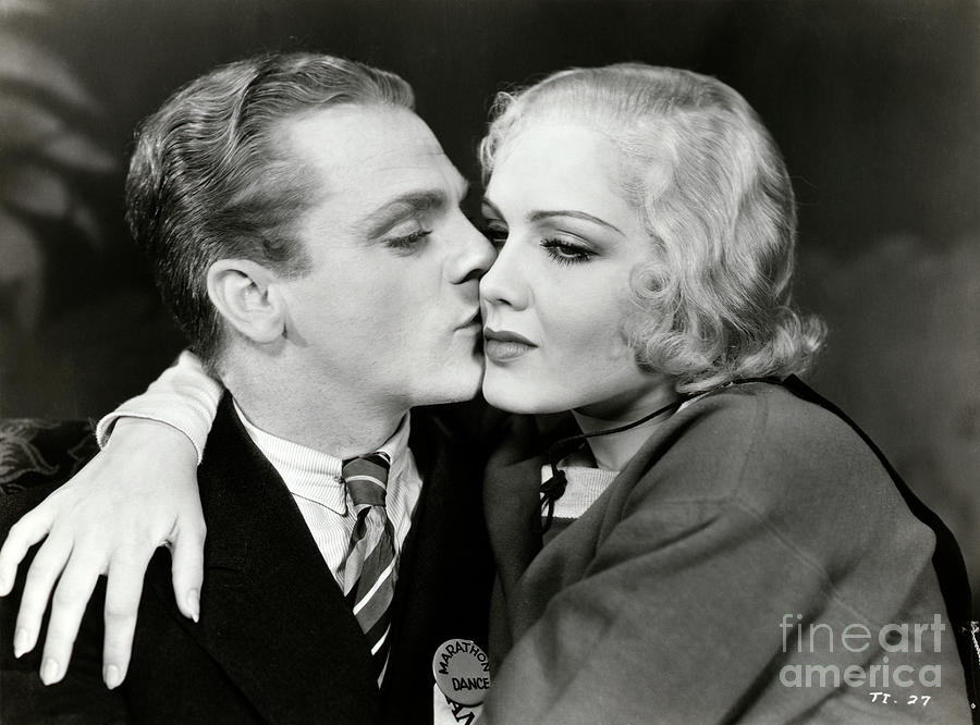 James Cagney Kissing Mary Clark Photograph by Bettmann