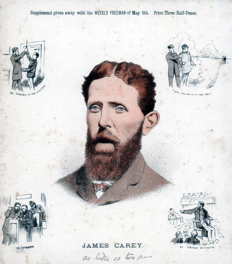 James Carey, Irish Republican Drawing by Print Collector
