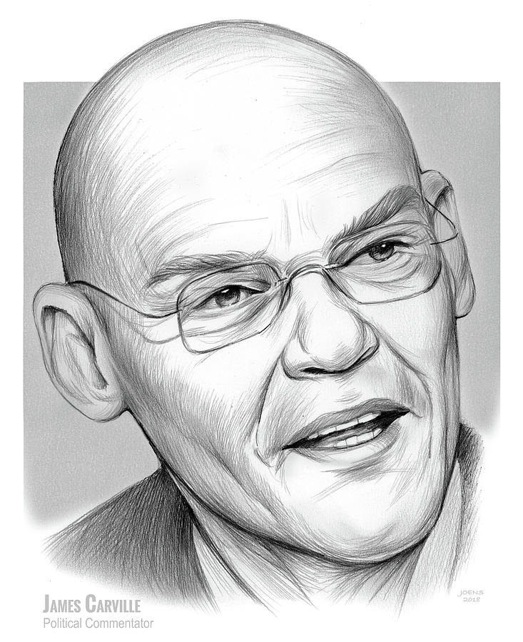 James Carville Drawing by Greg Joens