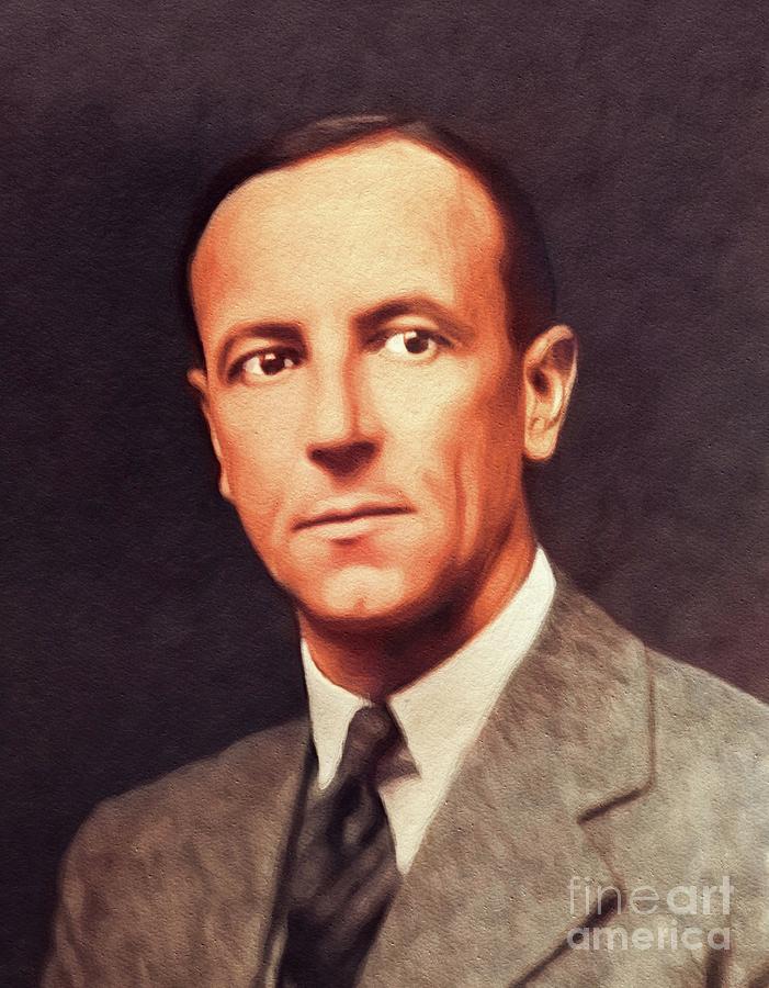 Vintage Painting - James Chadwick, Famous Scientist by Esoterica Art Agency