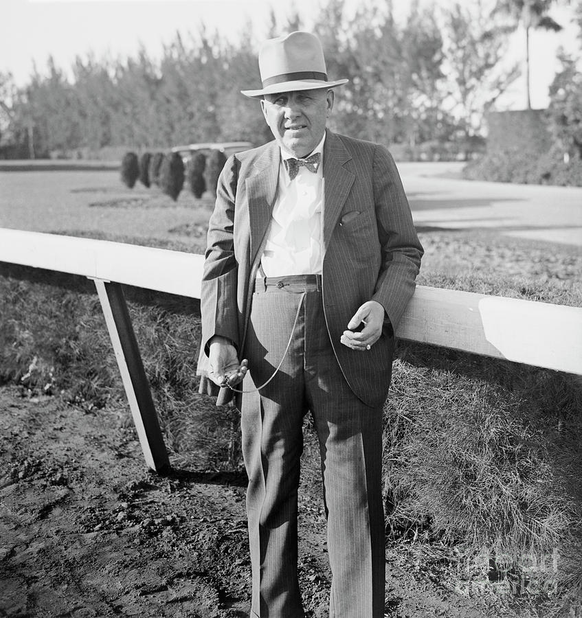 James Fitzsimmons Timing His Horses Photograph by Bettmann