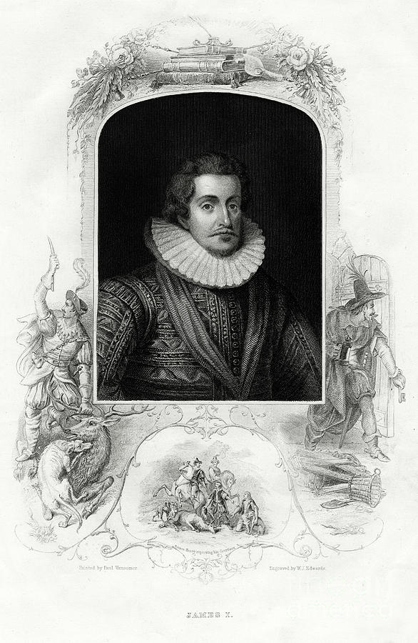 James I, King Of England And Scotland Drawing by Print Collector