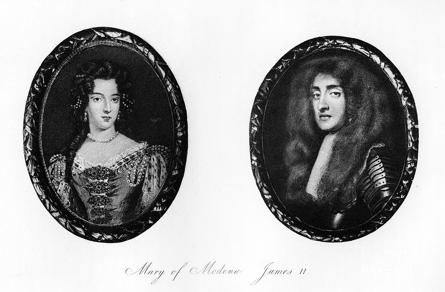 James II And Mary Of Modena, 1907 Drawing by Print Collector