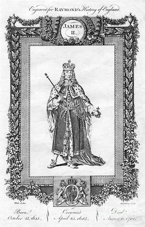 James II Of England, 18th Drawing by Print Collector